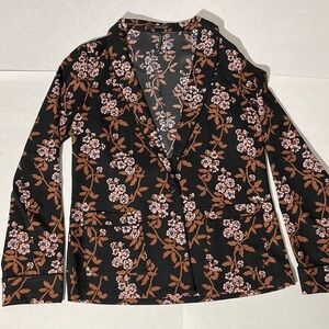Scotch & Soda Madison Scotch Floral Womens Blazer Size Small Stargazer black